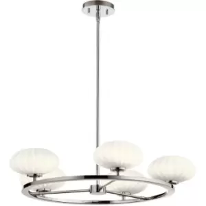 image of Elstead Quintessentiale - Quintiesse Kichler Pim Globe Pendant Ceiling Light Polished Chrome, 3000K, IP44