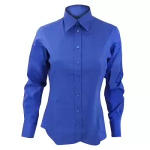 Image of Kustom Kit Ladies Corporate Long Sleeve Oxford Shirt (10) (Royal Blue)