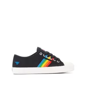 Image of Coaster Rainbow Canvas Trainers