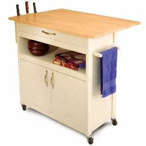 image of Catskill by Eddingtons Drop Leaf Kitchen Trolley with Wheels