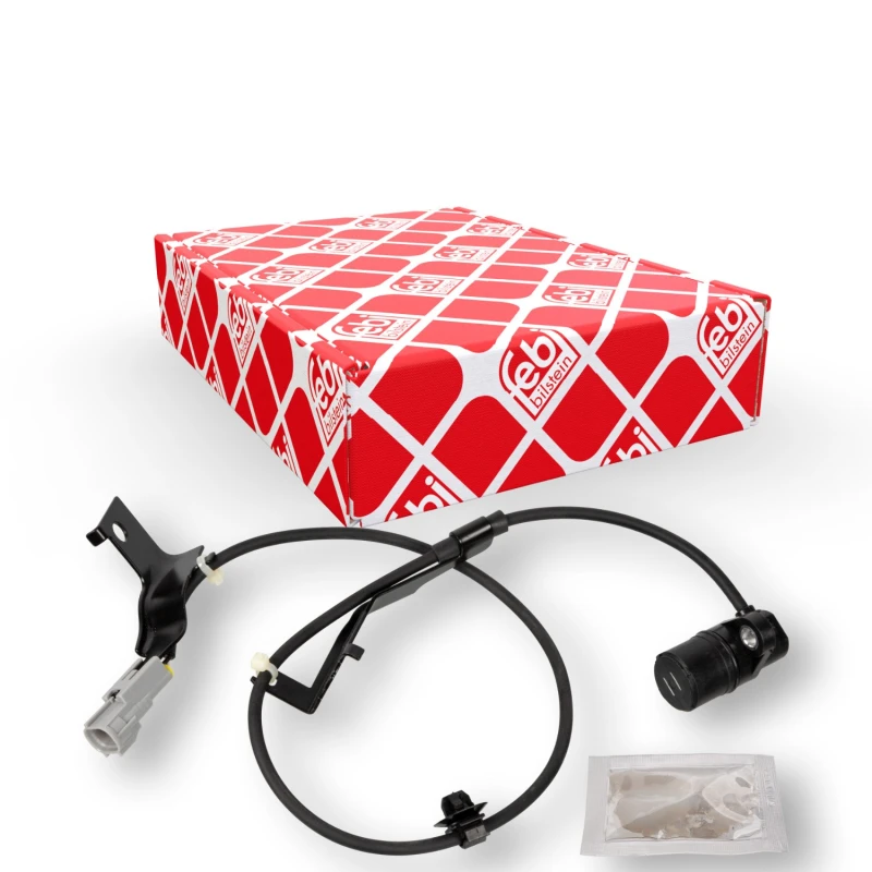Image of FEBI BILSTEIN 170892 ABS Sensor Rear Axle Left, with grease Sensor,wheel speed (412)