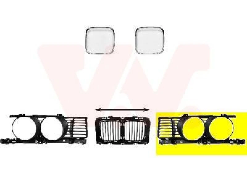 Image of VAN WEZEL Radiator Grille VAN WEZEL 0635511