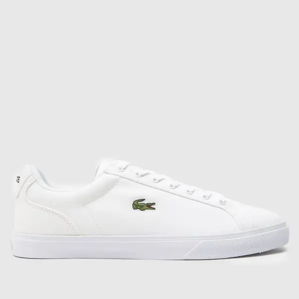 Image of Lacoste lerond bl textile trainers in white White UK 7 (EU 40½)