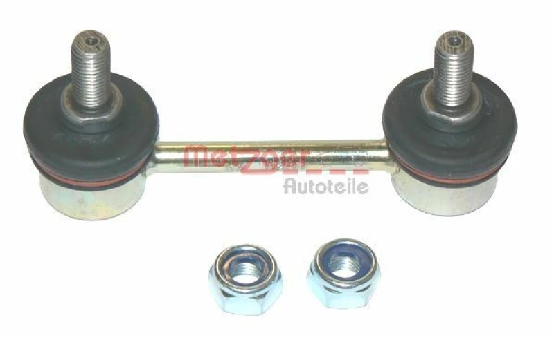 Image of METZGER 53052018 Anti-roll bar link COMPETENCE KIT, Front Axle Right, with nuts Link Stabiliser (3229)