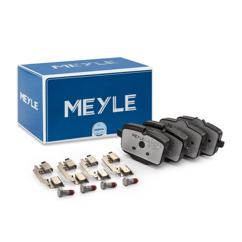 Image of MEYLE 025 247 0318/PD Brake pad set Rear Axle, prepared for wear warning indicator, with accessories, MEYLE-PD Quality, with anti-squeak plate Brake
