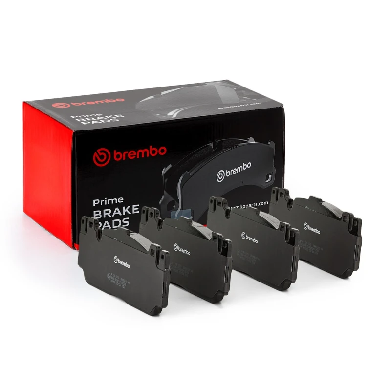 Image of BREMBO P 06 079 Brake pad set PRIME LINE prepared for wear warning indicator, without accessories, with anti-squeak plate Brake Pad Set,disc brake (4