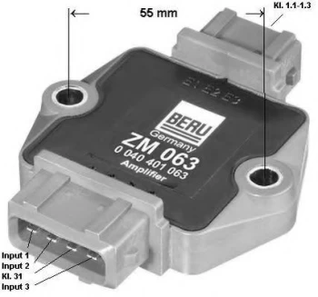 Image of Beru ZM063 / 0040401063 Ignition Module Replaces 4A0 905 351 A