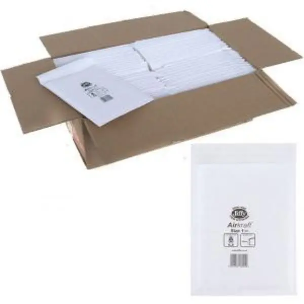 image of Jiffy Airkraft Bag Size 1 170x245mm White JL-1 Pack of 10 04890 JF79291