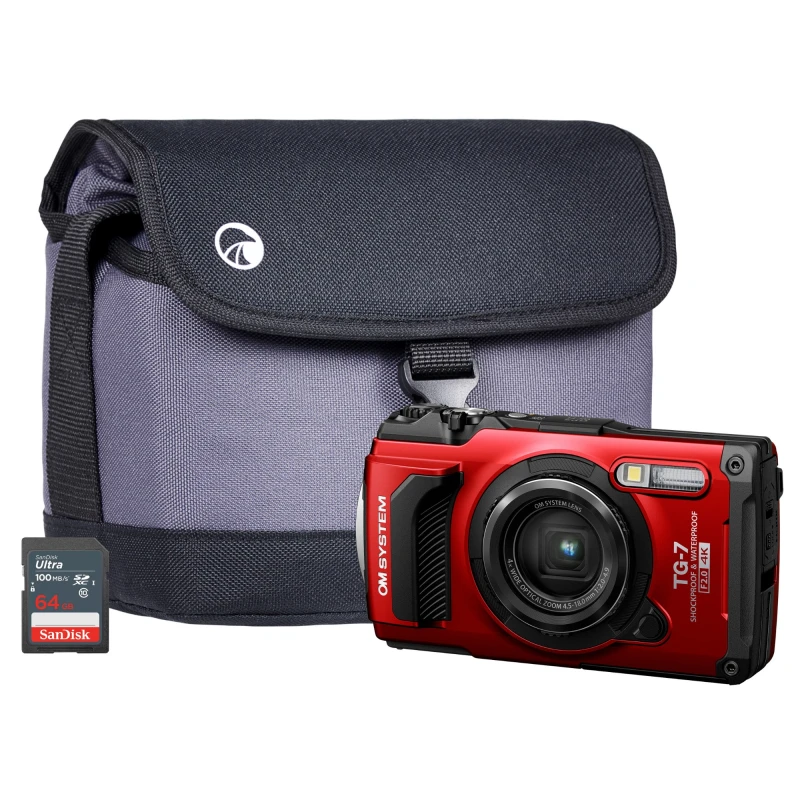 Image of OM Digital Solutions TG-7 12MP 4x Zoom Tough Compact Camera with Sandi