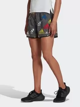 Image of adidas 3-stripes Sport Brand Love Shorts, Black Size XS Women