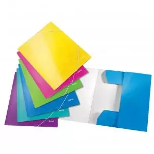 image of Leitz WOW 3 Flap Folder A4 Assorted Pack 6 39821099