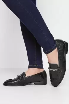 Image of Croc Chain Detail Loafers