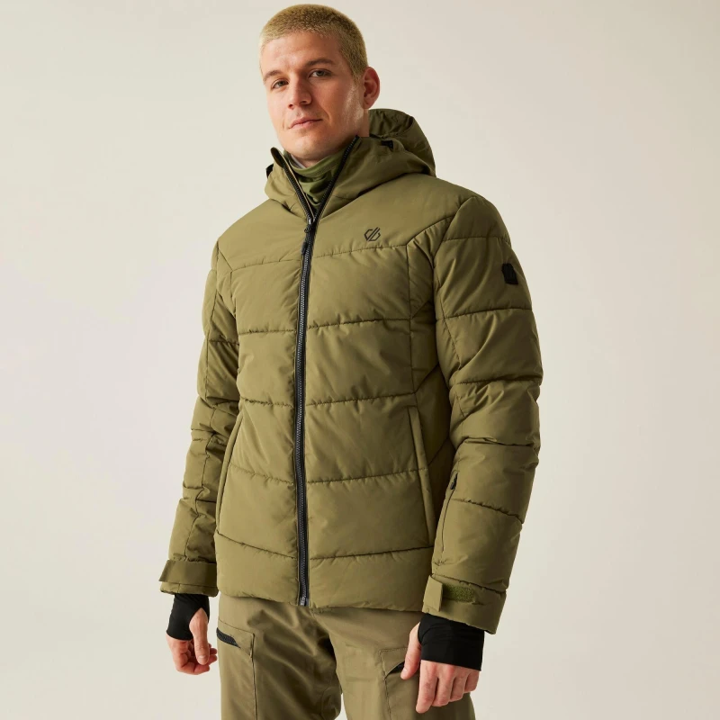 Image of Dare 2b Dare 2b Men Camber Waterproof Breathable Insulated Skiing Jacket in Green Size: 2X-large Green XXL Male 5063516186328