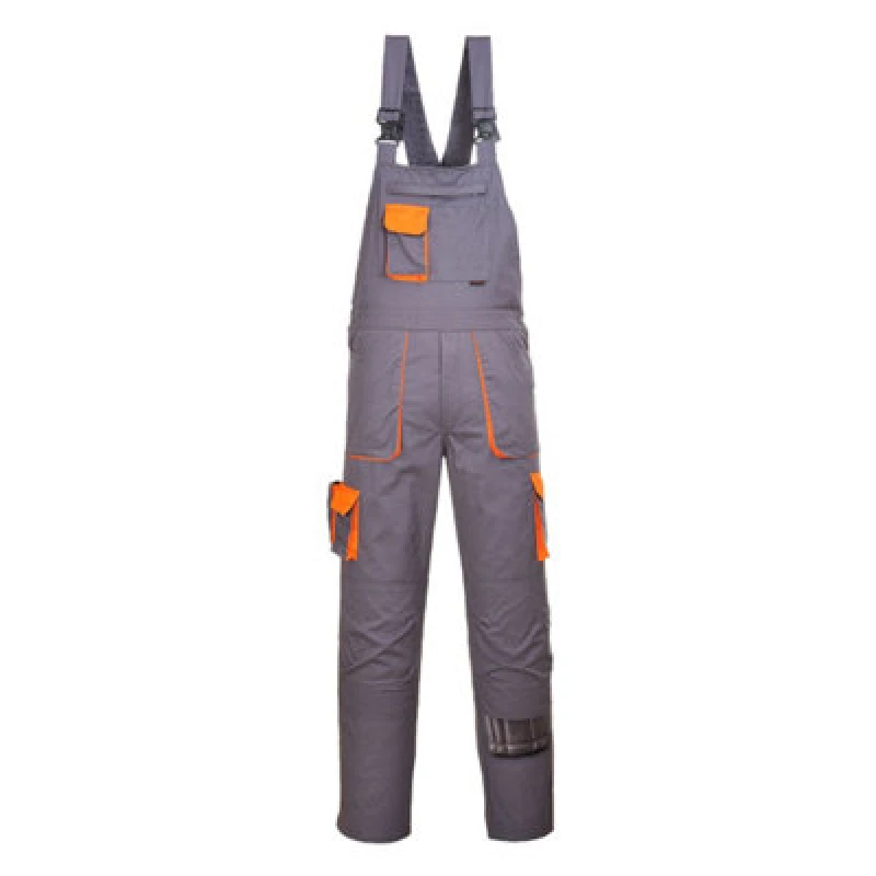 Image of Portwest Texo Contrast Bib and Brace TX12GRRXS Colour: Grey