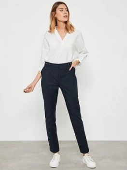 Image of Mint Velvet Eyelet Detail Capri Trousers - Ink