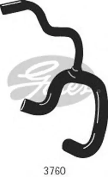 Image of Curved Radiator Hose 185mm X 32 Gates 3760