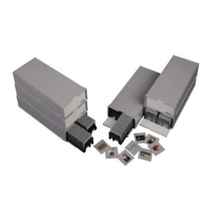 Image of Hama 100 Stackable Slide Box, with 2 Magazines for 50 Slides each, Twin Pack