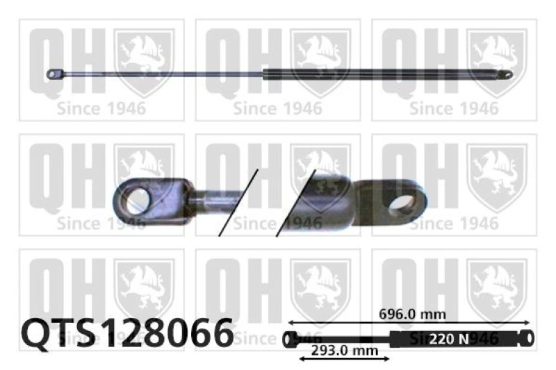 Image of QUINTON HAZELL Tailgate strut QUINTON HAZELL QTS128066