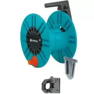 image of Gardena Empty Wall Mounted Hose Reel and Bracket Set 60m