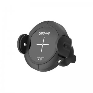 Image of Groov-e Wireless Car Mount In-Car Holder with Wireless Charging a...