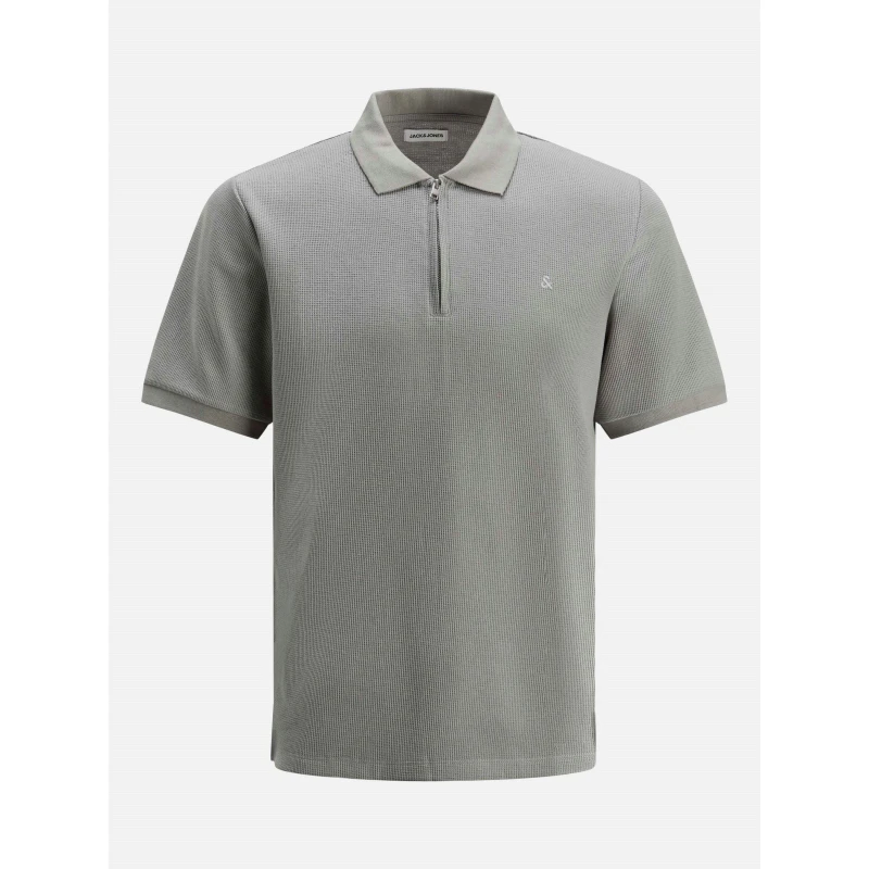 Image of Jack and Jones Austin Zip Polo Mens Ultimate Grey male L