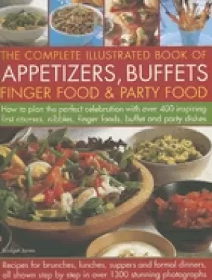 Image of complete illustrated book of appetizers buffets finger food and party food