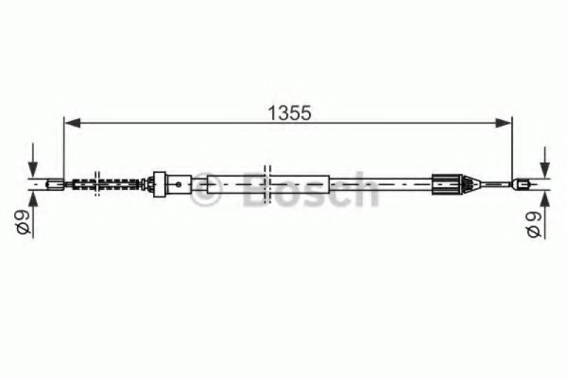 Image of Bosch 1 987 482 309 Brake Cable 1355mm Cable,parking brake (124)