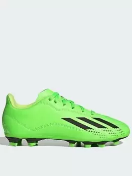 Image of adidas Junior X Speedform.4 Firm Ground Football Boots - Green, Size 1