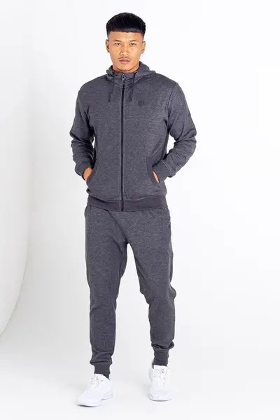 Image of Dare 2b Full-Zip Jersey 'Modulus' Overhead Hoodie Dark Grey