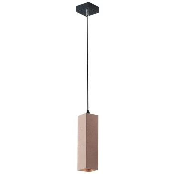 image of Fan Europe Kruk - Slim Square Ceiling Pendant, Brick, GU10