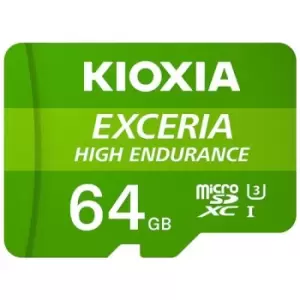 Image of Kioxia Exceria High Endurance 64GB MicroSDXC UHS-I Class 10