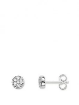 image of Thomas Sabo Sterling Silver Cubic Zirconia Circle Stud Earrings, One Colour, Women