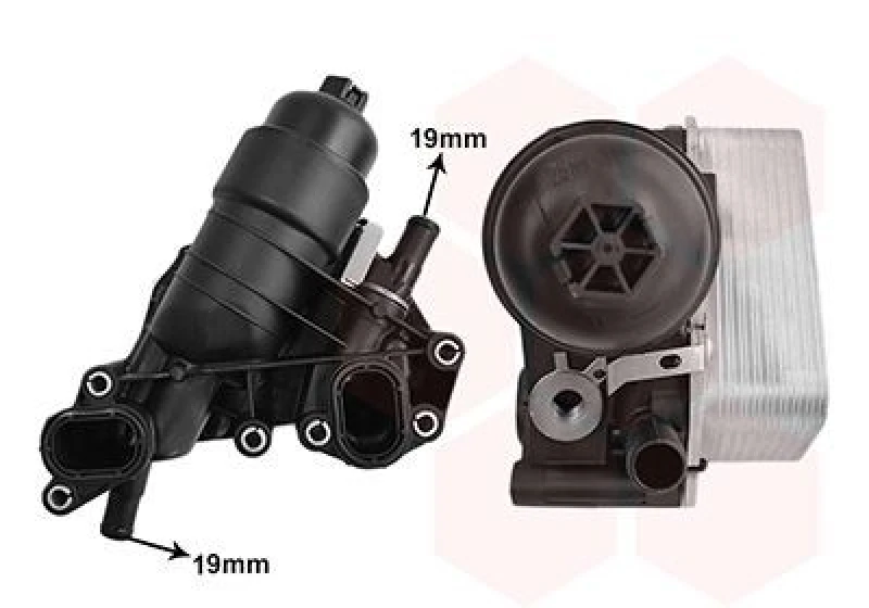 Image of VAN WEZEL Engine oil cooler VAN WEZEL 33013709