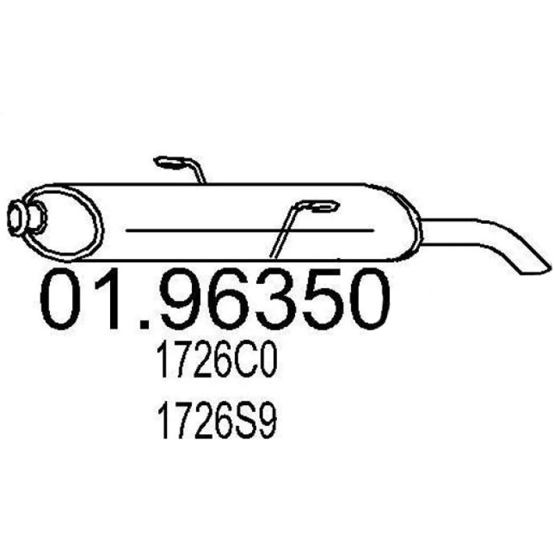 Image of MTS 01.96350 Rear silencer End Silencer (3437)