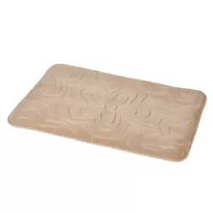 Image of Showerdrape Clover Memory Foam Bath Mat in Mocha