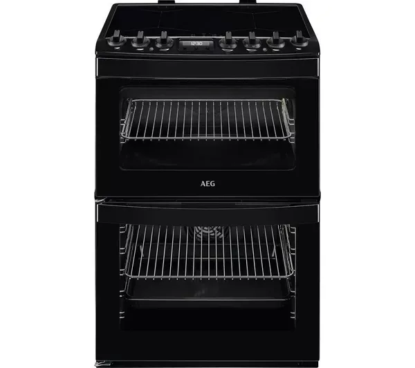 image of AEG 6000 Series 60cm Electric Cooker - Black 948904362 Black