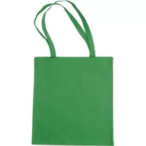 image of Jassz Bags "Beech" Cotton Large Handle Shopping Bag / Tote (One Size) (Dark Green) - Dark Green