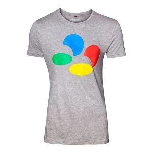 Image of Nintendo - Controller Button Mens Large T-Shirt - Grey