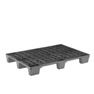 Image of Mediumweight Plastic Pallet - Gridded, Recycled, 1000x1200, 2000kg