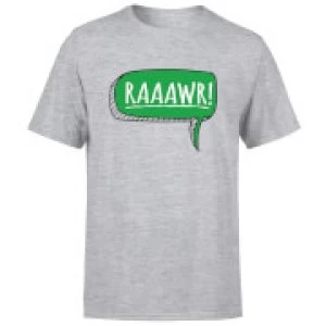 Image of Raaawr Mens T-Shirt - Grey - 5XL