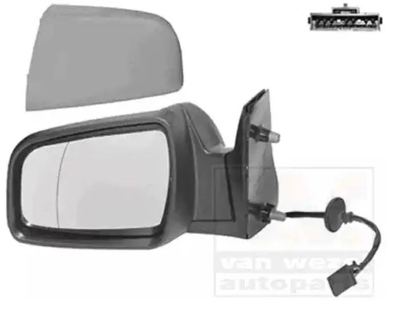 Image of VAN WEZEL 3796817 Wing mirror * HAGUS * Left, Heatable, primed Outside Mirror (50)
