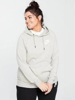 image of Nike Rally Hoodie Curve Grey Heather Grey Heather Size 18 201X Women