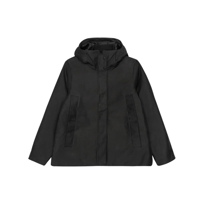 Image of Selfhood Womens short hooded parka Selfhood Noir Female M