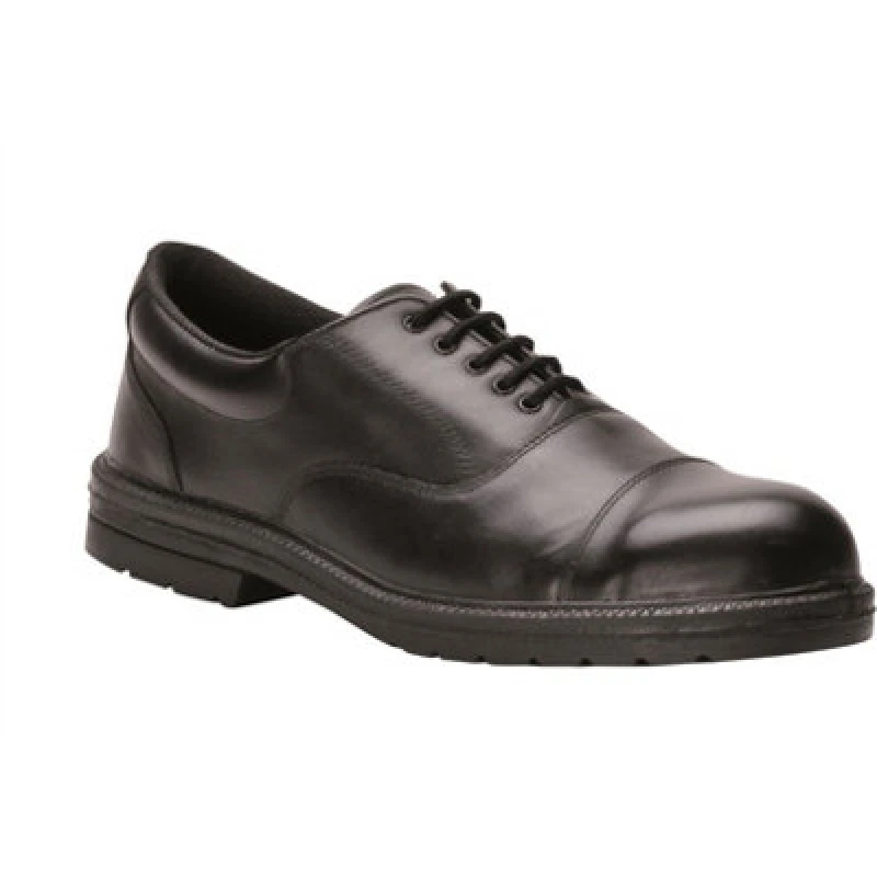 Image of Portwest Executive Steel Toe Cap Oxford Safety Shoes FW47BKR40 Colour: Black