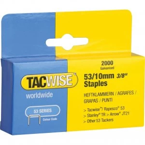 image of Tacwise 53/12 Staples 10mm Pack of 2000