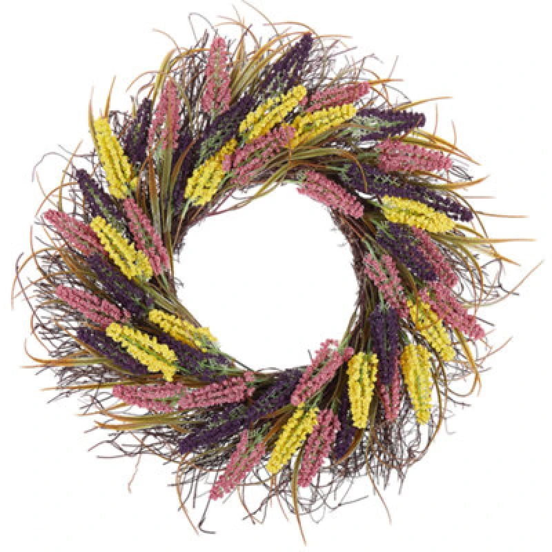 Image of Beliani Decorative Wreath Candelaria 50 Cm Multicolour