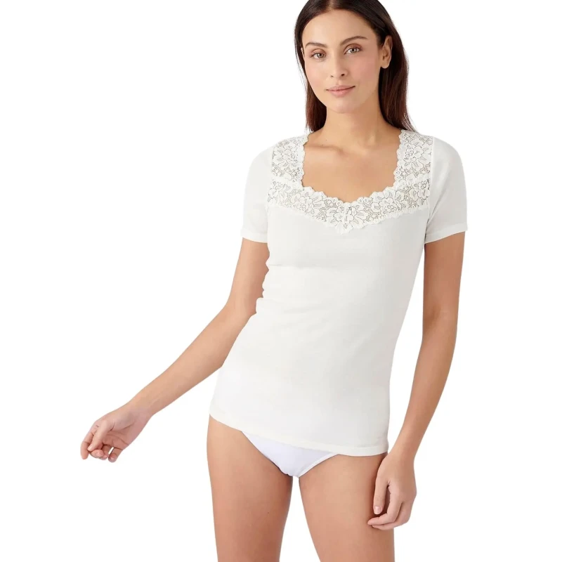 Image of Damart Womens T-Shirt Damart Thermolactyl Blanc Female S