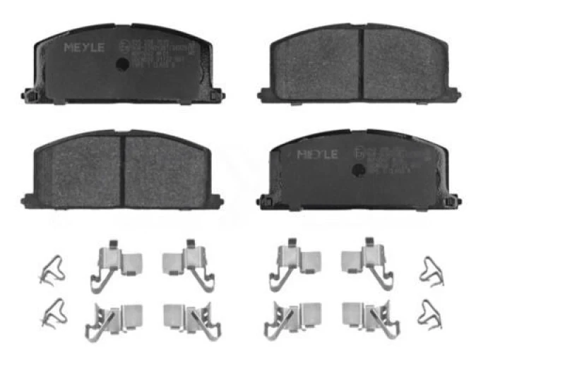 Image of MEYLE 025 208 7015 Brake pad set Front Axle, with acoustic wear warning, Original Quality, with anti-squeak plate Brake Pad Set,disc brake (402)