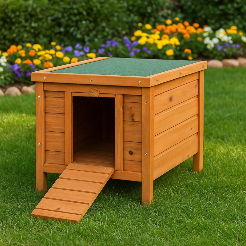 Image of Lassic Pet Vida Wooden Pet Hutch House Brown unisex One Size