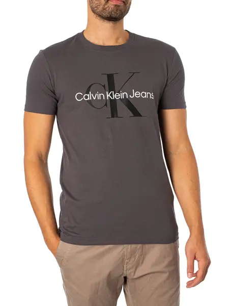 Image of Calvin Klein Jeans Seasonal Monologo T-Shirt Dark Grey XL
